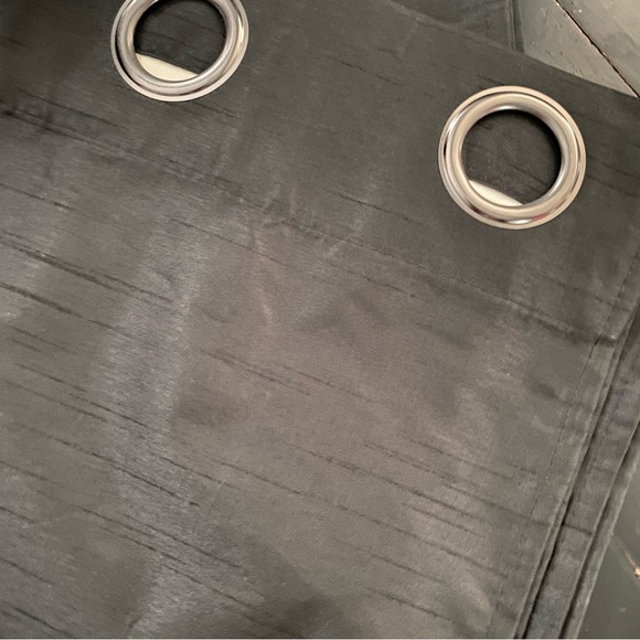 Modern Threads 96” Black Faux Silk Blackout Curtain Panel Pair Long Curt… - Picture 4 of 7